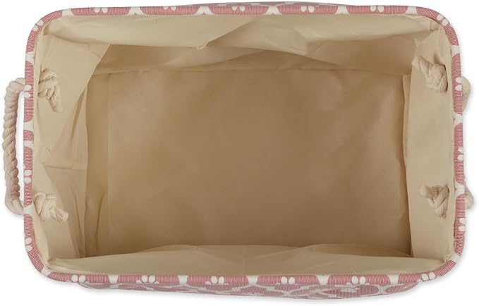 Bone Dry 6192 Pet Storage Collection Lattice Paw Print, Medium Rectangle, Rose - Image 2