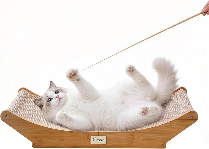 Wooden Indoor Sisal Cat Scratcher Bed Furniture for Indoor Cats & Kittens | Space-Saving Natural Sisal Cat Hammock Scratching Pad Lounge, Indoor Scratch Post Chair For Household Cats & Kittens by Unknown