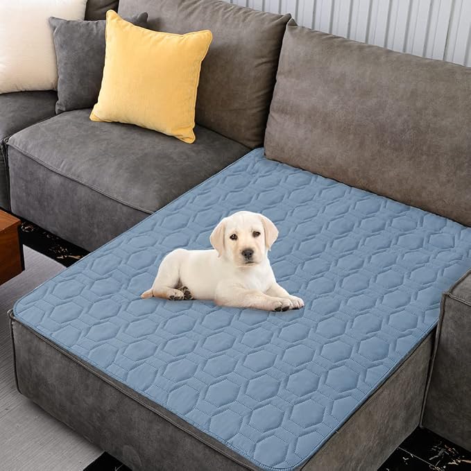 Tcksstex Waterproof and Anti-Slip Dog Bed Cover and Pet Blanket Sofa Pet Bed Mat car Incontinence Mattress Protectors Furniture Couch Cover for Most Cats Dogs, Pets（40x50-Stoneblue） by TcksstexFauxFurDogBedCover