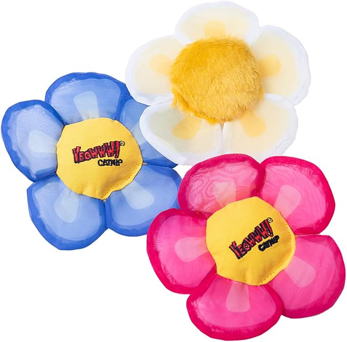 Yeowww!, White Daisy's Flower Top Catnip Cat Toy, 1 Count - Image 2