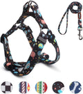 Dog Harness Leash Set Adjustable Heavy Duty No Pull Halter Harnesses for Small Medium Large Breed Dogs Back Clip Anti-Twist Perfect for Walking (S(14"-20" Chest Girth), Space) by QQPETS