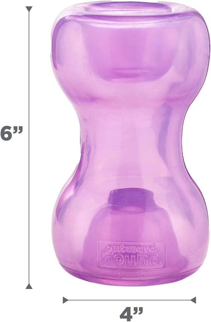 Outward Hound Double Snoop Interactive Treat Dispensing Dog Toy, Purple, 6" | Rolls & Bounces, Treat Stuffer, Puzzle Ball & Slow Feeder, Enrichment, Mint Scented, Easy Clean, No BPA, Medium to Large Dogs - Image 7