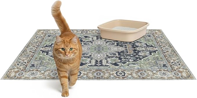 Lovewag Cat Litter Mat, Litter Box Mat, Sage Forest, 36x48, 2 Pack | Washable litter mat cover, kitty litter mat & cat mat for litter box, litter trapping mat, prevents tracking, multi-cat - Image 10