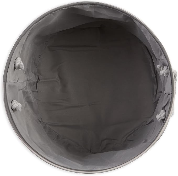 Bone Dry Pet Storage Collection Striped Paw Patch Bin, Small Round, Grayz, Medium Breeds - Image 3