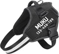 MUMUPET Custom Dog Harness with 2 Personalized Name & Phone Patches | No Pull Reflective Adjustable Vest with Handle, Soft Breathable Padding for Small Dogs (Black, XS) by mumupet
