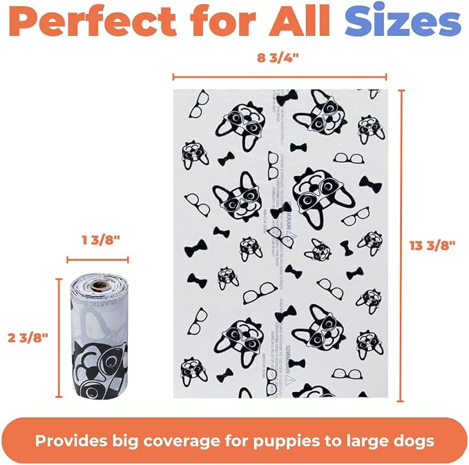 Best Pet Supplies Poop Bags for Dogs - White, 150 Count | Scented, Leak-proof, Easy-Tear perforations, 15 Thick Bags per roll, Outdoor Walking & Travel, Fits Standard Holders - Image 5