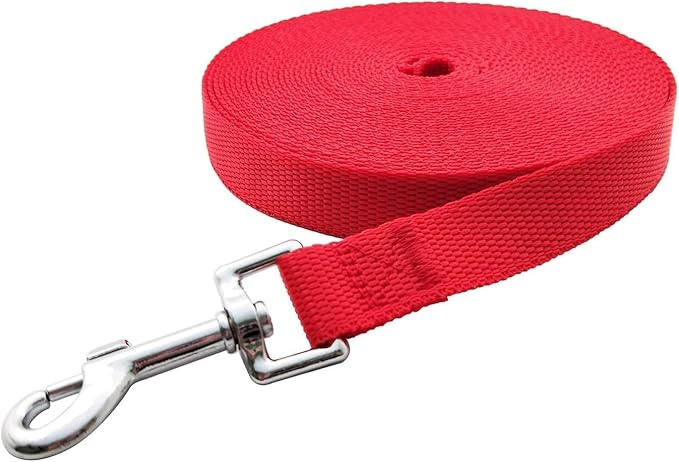 Nylon Training Dog Leash for Small Medium Large Dogs, 15ft 20ft 30ft 50ft 100ft Long Leash Dog/Puppy Lead for Obedience Recall Training, Camping - Image 3