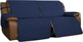 Easy-Going Reversible Couch Cover for 2 Seat Oversized Recliner, Navy/Ivory | Washable Sofa Slipcover For Dogs, Sofa Cover For Oversized Recliner Loveseat, Furniture Protector, Pet Friendly by Easy-Going