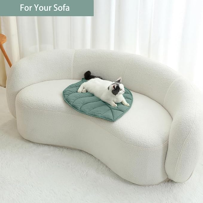 Letalong 30 X 20 Inch Leaf Shaped Cotton Cat Bed Pad, Warming Cat Mat, Pet Warming Pad for Cats, Warmer Mat for Feral and Indoor Cats, 2025 Enlarged and Thickened Leaf Beds - Image 5
