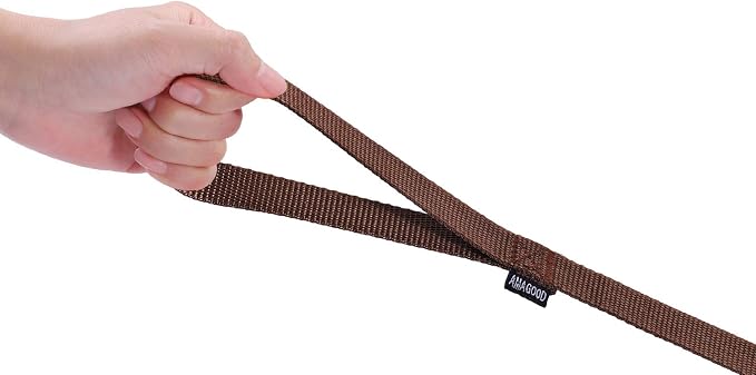 AMAGOOD 6 FT Puppy/ Dog Leash, Strong and Durable Traditional Style Leash with Easy to Use Collar Hook, Great for Small, Medium and Large Dogs (3/4 in x 6 ft(Pack of 1), Brown) - Image 3