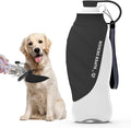 SUPERDESIGN Dog Water Bottle, Portable Dog Water Bottle for Small to Large Dogs, Leak Proof Dog Travel Water Bottle, Small Leaf Travel Water Bowl for Dogs and Dog Walking Accessories (19.6OZ, Black) by SUPERDESIGN