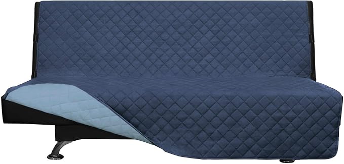 Easy-Going Reversible Couch Cover, Large Futon Sofa, Dark Blue/Light Blue | Machine Washable Slipcover For Dogs, Water Resistant Furniture Mat For Living Room, Non-Slip Sofa Cover, Pet Friendly by Easy-Going