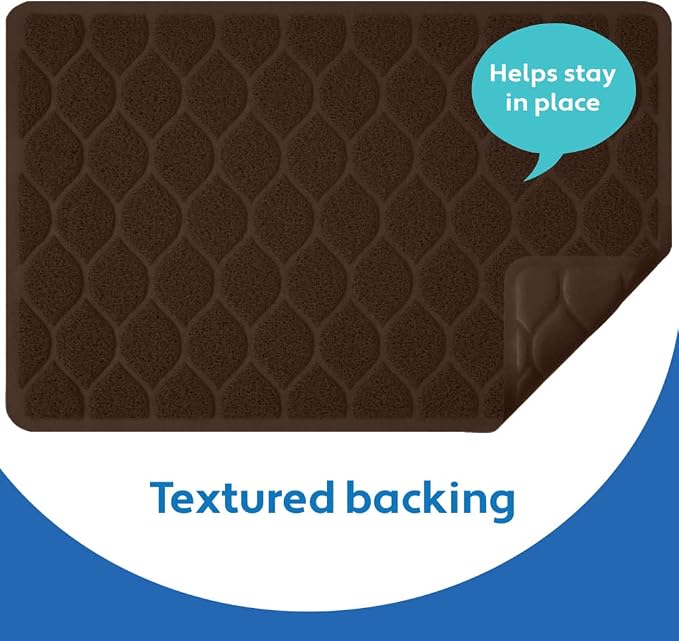 MIGHTY MONKEY Waterproof BPA Free Cat Litter Box Trapping Mat, Easy Clean Floors, Textured Backing, Soft on Sensitive Kitty Paws, Cats Accessories, Less Waste, Stays in Place, 24x17, Chocolate - Image 7