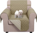 U-NICE HOME Reversible Recliner Chair Covers, Light Camel/Beige | 23''Armchair Cover for dogs Washable, Pet Friendly, Elastic Straps, Water Repellent, Diamond Quilted by U-NICEHOME