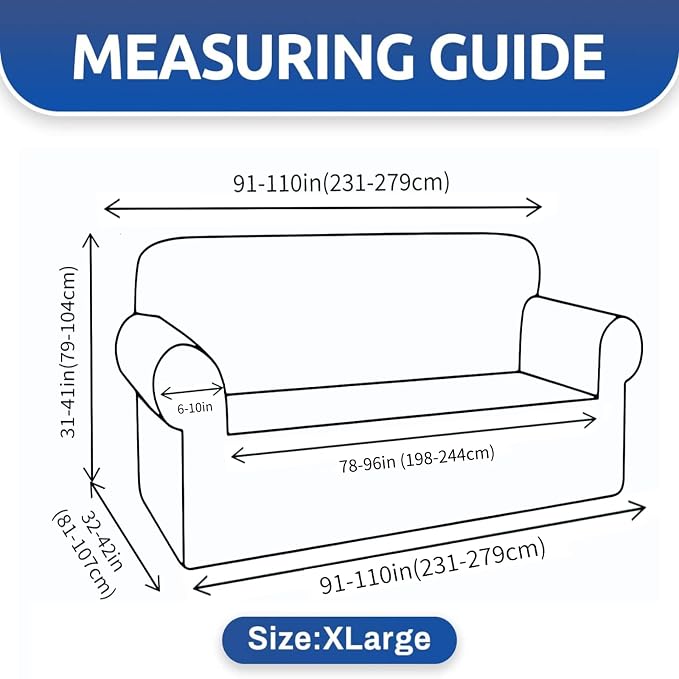 YEMYHOM Couch Cover Latest Jacquard Design High Stretch Extra Large Sofa Covers Pet Dog Cat Proof Oversized Slipcover Non Slip Magic Elastic Furniture Protector (X-Large, Begonia Leaf Dark Gray) - Image 6