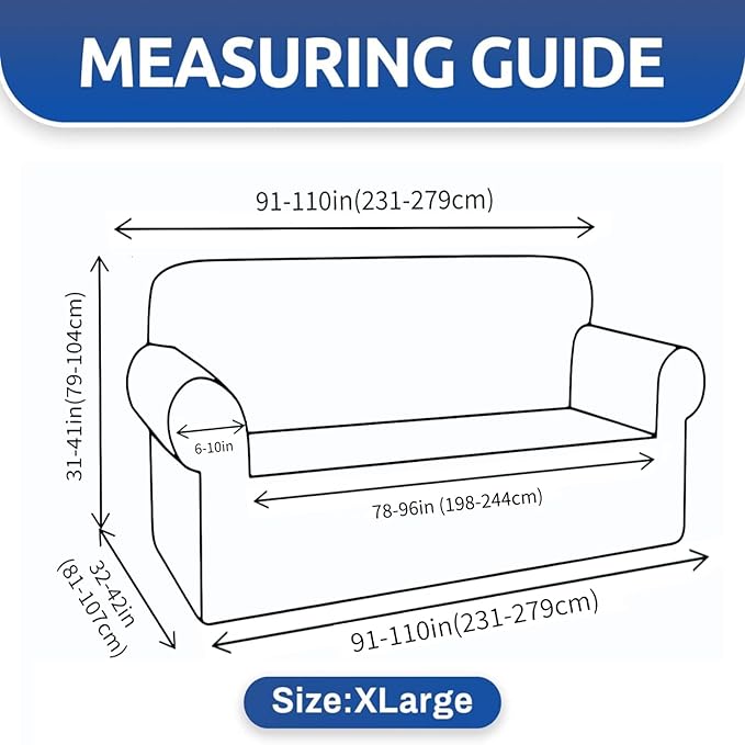 YEMYHOM Couch Cover Latest Jacquard Design High Stretch Extra Large Sofa Covers Pet Dog Cat Proof Oversized Slipcover Non Slip Magic Elastic Furniture Protector (X-Large, Begonia Leaf Beige) - Image 6