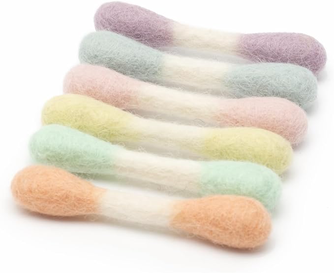 Glaciart One MINI Swabs Cat Toys with Catnip - 6 Pk | Durable for Chew, Cute Cat Toys Interactive Kitty for Boredom, Exercise, & Play | Filled w/Organic Catnip for Anxiety & as Digestive Aid by GlaciartOne