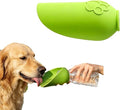 Silicone Portable Dog Water Bottle Adapter, Leakproof Foldable Leaf Pet Water Dispenser Cap, Practical Folding Drinking Bowl, Feed for Puppy Outdoor Walking Camping for Standard Water Bottles (Green) by Unknown