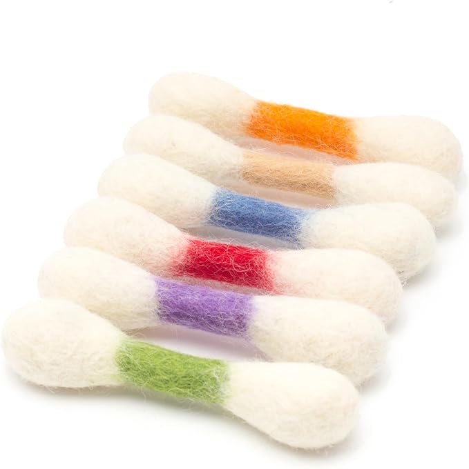 Glaciart One MINI Swabs Cat Toys with Catnip - 6 Pk | Durable for Chew, Cute Cat Toys Interactive Kitty for Boredom, Exercise, & Play | Filled w/Organic Catnip for Anxiety & as Digestive Aid by GlaciartOne