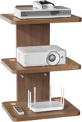 WALI Floating TV Shelf, 3 Tier Projector Shelf for DVD Players, Routers, Game Consoles, Cable Boxes, Living Room Decor Accessories, Wall Mount Shelves Holds Up to 22lbs (CS303N), 3-Shelf, Walnut Brown by WALI