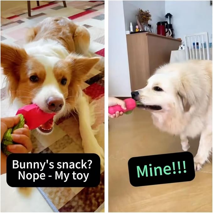 MewaJump Dog Chew Toys for Aggressive Chewers, Rubber Squeaky Dog Toys - Image 3