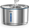 NPET Cat Water Fountain Stainless Steel 1Gallon/135oz WF210Plus | Automatic Pet Drinking Fountain, Dog Water Dispenser Bowl, Water Level Window, For Cats Indoor by NPET