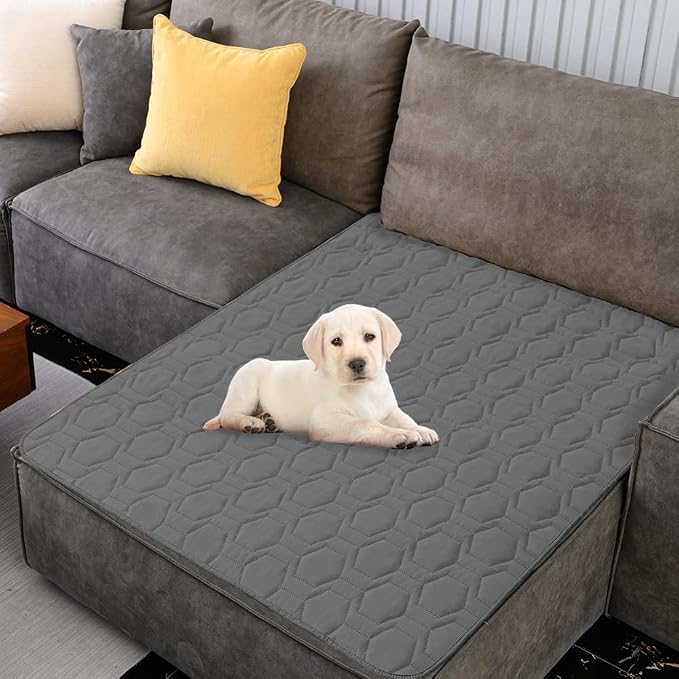 Tcksstex Waterproof and Non-Slip Dog Bed Cover and Pet Blanket Sofa Pet Bed Mat ，car Incontinence Mattress Protectors Furniture Couch Cover for Most Cats Dogs,Pets（30x70-Dark Grey） - Image 7