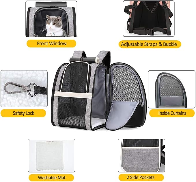 Texsens Innovative Traveler Bubble Backpack Pet Carriers for Cats and Dogs - Image 4