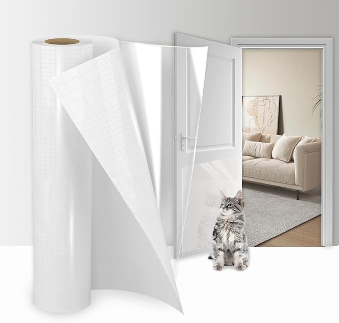 Anti Cat Scratch Furniture Protector, 161.5" x 12.4" | Cat Scratch Deterrent Protection, Clear Single-Sided, Strong Adhesion, Residue-Free, Couch,sofa,& Wood Furniture by HYPERTAI