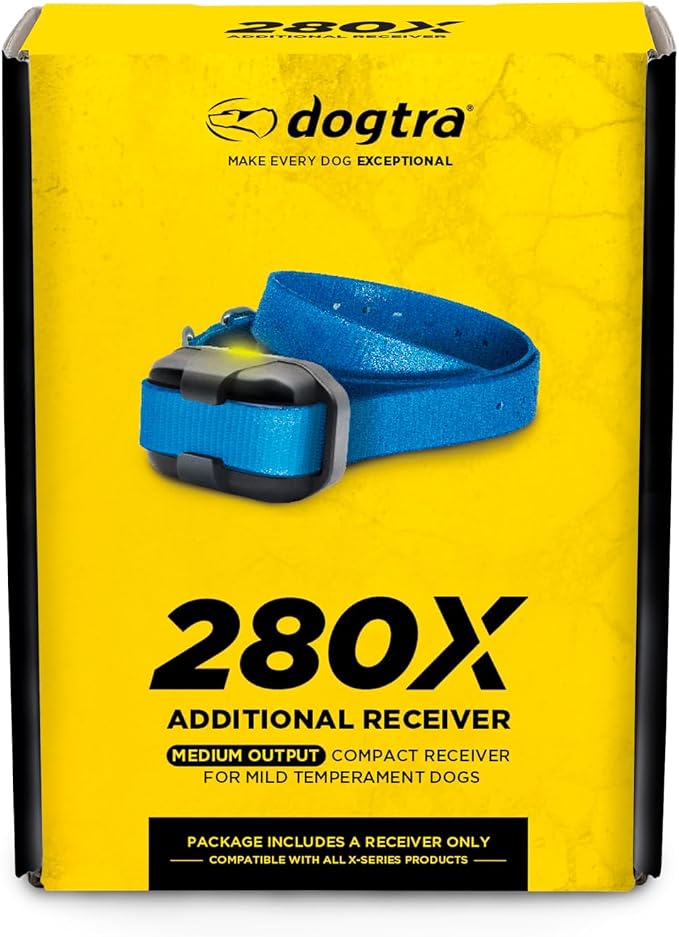 Dogtra 280X E-Collar Additional Receiver 10 lbs+, 1/2 Mile Range, LED Light, 100 Levels of Precise Control for Stubborn Dogs, Waterproof, Boost for Quick Recall, Vibration, Safety Lock & Tone - Image 2