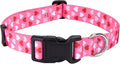 Mihqy Dog Collar, Love Heart Pattern, for Large Dogs, Pink Heart,L | Neck Fit 14.9"-24.8", Heart Patterns，4 Sizes for Small Medium Large Dogs, Comfortable for Walks and Outdoor Hikes by Mihqy
