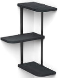 Love-KANKEI Corner Wall Shelf 3 Tier,Solid Wood with Bracket,17" Tall,Black | Floating Wall Shelves,Easy to Install,Capacity 26 Lbs,For Bedroom Living Room Bathroom Kitchen Office Display,Wall Decor by Love-KANKEI