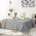 Tcksstex Waterproof and Non-Slip Dog Bed Cover and Pet Blanket Sofa Pet Bed Mat ，car Incontinence Mattress Protectors Furniture Couch Cover for Most Cats Dogs, Pets（82x102-Light Grey） by TcksstexFauxFurDogBedCover