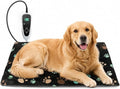 Dog Heating Pad 32x20in with Smart Thermostat Switch and Power Line Protection Tube,Obtained MET and UL Dual Certification,Waterproof Pet Heating Pad for Dogs with Plush Fabric Cover-Black by Afullrangeofservicesforyourpet