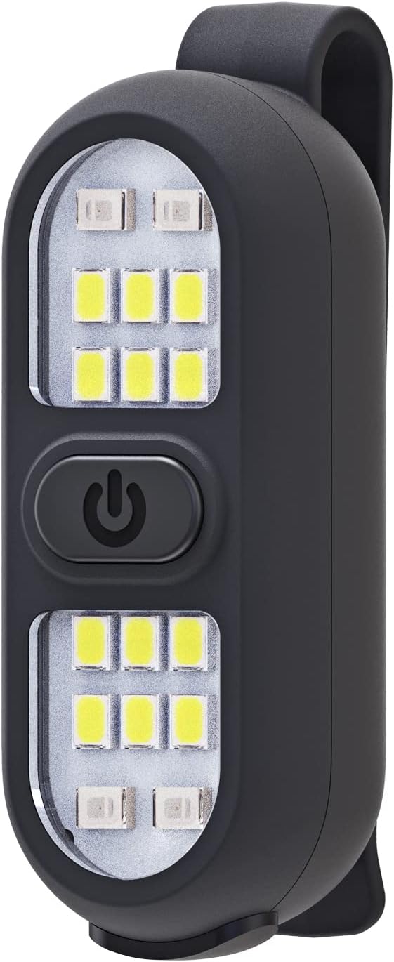 Clip on Flashlight, Running Lights for Runners Dog Light for Dog Walking at Night Rechargeable Safety Portable EDC Flashlight Gift for Runners Hands Free LED Work Light Flashing Camping Hiking Gear by Faxins
