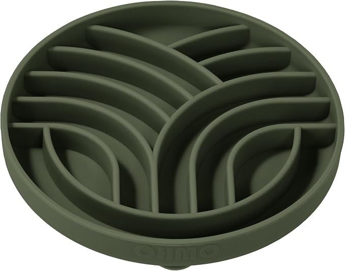 OHMO Slow Feeder Dog Bowl, 5.9" Lick Mat for Dogs, Tree of Life, Camo Green | Cat Slow Feeder Bowl, Anti Choking, Enrichment Toys, BPA-Free Silicone Feeding Bowl, Boredom and Anxiety Reducer by OHMO