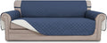 Easy-Going Reversible Couch Cover, 3 Cushion Sofa, Large, Dark Blue/Ivory | Machine Washable Slipcover For Dogs, Water Resistant Furniture Mat For Living Room, Non-Slip Sofa Cover, Pet Friendly by Easy-Going