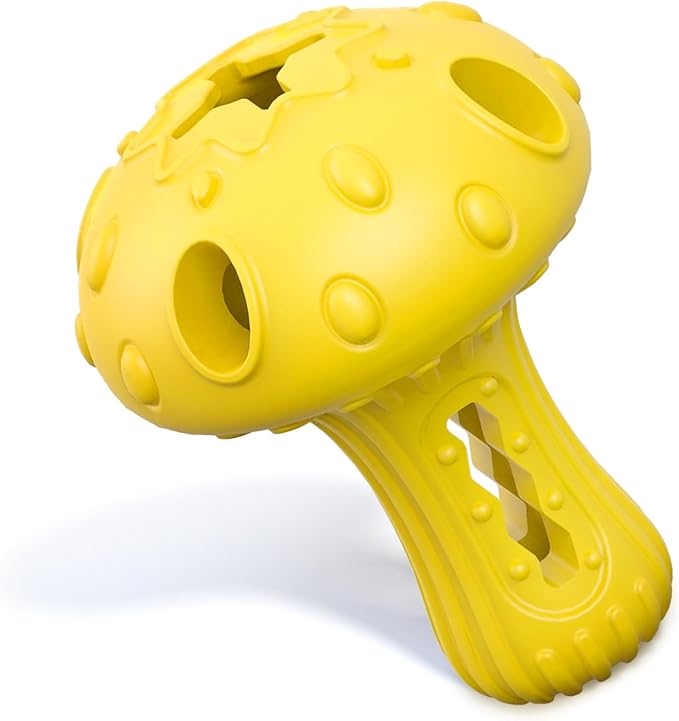 Dog Chew Toys for Aggressive Chewers, Rubber Treat Dispensing Stimulation Toy to Keep Them Busy, Durable Interactive Enrichment Puzzle Toy for Medium Large Breed Dogs by KrauzPet