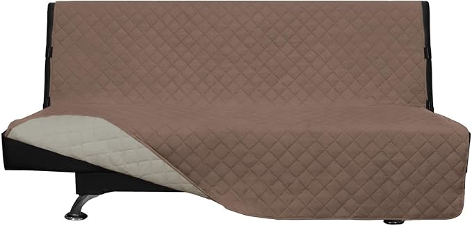 Easy-Going Reversible Couch Cover, Large Futon Sofa, Brown/Beige | Machine Washable Slipcover For Dogs, Water Resistant Furniture Mat For Living Room, Non-Slip Sofa Cover, Pet Friendly by Easy-Going