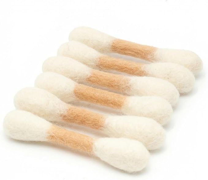 Glaciart One MINI Swabs Cat Toys with Catnip - 6 Pk | Durable for Chew, Cute Cat Toys Interactive Kitty for Boredom, Exercise, & Play | Filled w/Organic Catnip for Anxiety & as Digestive Aid by GlaciartOne