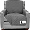 Sofa Shield® Couch Chair Slip Cover for Dogs with Strap, Charcoal | Reversible Furniture Protector, Stain and Tear Resistant Cushion Cover, Machine Washable Slipcover for Pets, Cats 70 inch by SofaShield