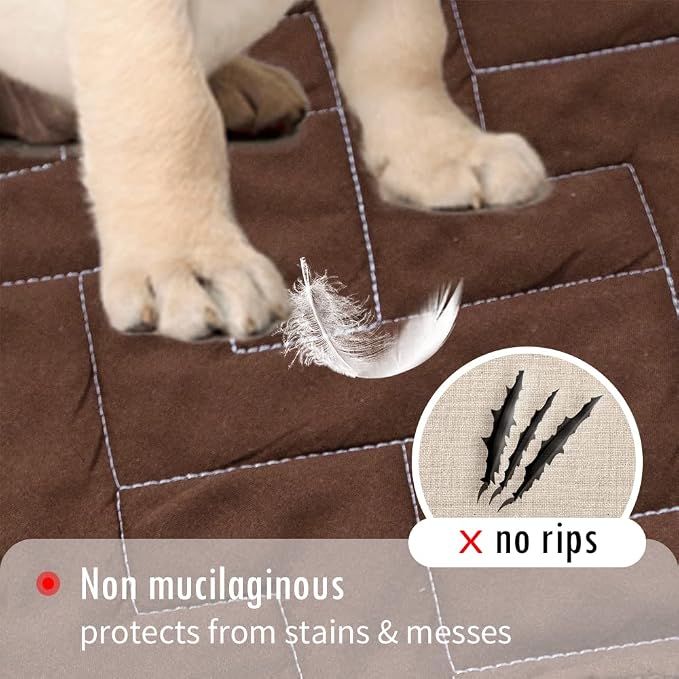 fuguitex Waterproof Dog Bed Cover Couch Cover for Pet Anti-Slip Cat Mat Pet Pad Blanket for Sofa Chair Recliner Bed Furniture Protrctor - Image 4