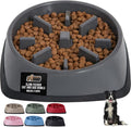 GORILLA GRIP® Patented Slow Feeder Dog and Cat Bowl, BPA Free, 2 Cup Gray | Interactive Puzzle Toy for Food Training Enrichment, Keeps Pets Busy and Prevents Puppy Overeating, All Breeds by Unknown
