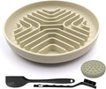 Slow Feeder Bowls for Dogs and Cats, 7.9inch Slow Down Bowl with Suction Cups, Puzzle Pet Bowls Non-Slip Design Dishwasher Microwave Safe (Beige) by AUSINCERE
