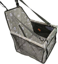 Pet Car Seat, Waterproof Oxford Dog Car Booster Seats, Grey Bone | with Seat Belt and Mesh Window, Breathable & Portable Foldable Travel Look Out Bag for Small Medium Dogs & Cats by Unknown