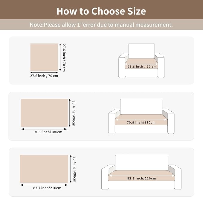 Couch Covers for Sofa, Flower Couch Cover for Dogs, Bohemia Sofa Covers Washable, Anti Slip Furniture Protector Covers for L Shaped(1pc, Beige White, 35.4"x 70.9") - Image 4