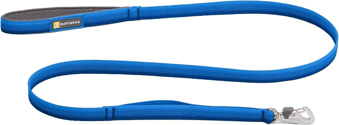 Ruffwear, Front Range Dog Leash, 5 ft Lead, Blue Pool | Light & Strong Lockable Swivel Crux Clip, Padded Handle, Durable Webbing, Traffic Handle & Accessory Loop for Everyday Walks by RuffwearInc