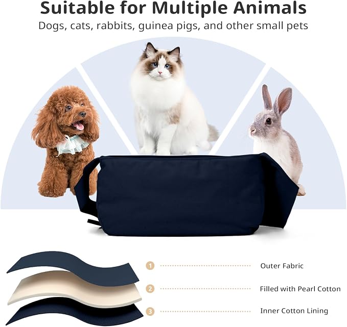 ONECUTE Dog Sling Carrier 15 lbs, Small Dog Carrier Sling for Cat & Puppies | Suitable For Carrying Pet 3-10lbs, Spacious Space So Pets Will Not Be Crowded, Adjustable Shoulder Straps And Breathable Mesh - Image 3