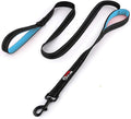 Dog Leash 6ft Long,Traffic Padded Two Handle,Heavy Duty,Reflective Double Handles Lead for Control Safety Training,Leashes for Large Dogs or Medium Dogs,Dual Handles Leads(Black) by PrimalPetGear