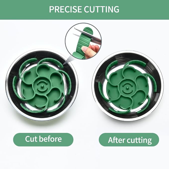 Slow Feeder Dog Bowls Insert,Third Generation upgradedSuper Firm Eating Bowl（Cuttable） for Large Breed and Medium Small Size Compatible with Regular Elevated Metal Glass Dog Bowl (Green) - Image 5